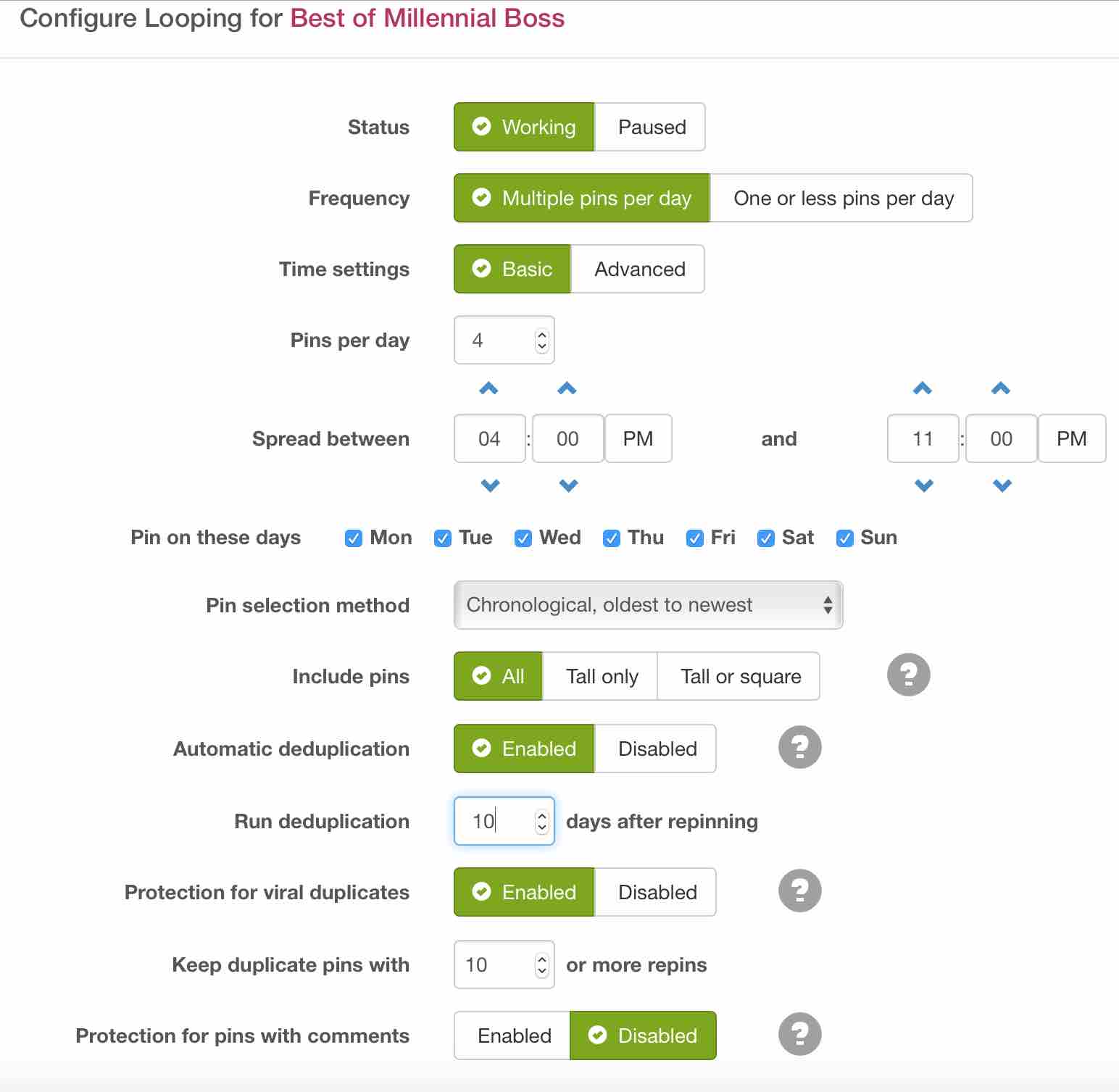 YES! Exactly how to set up looping in BoardBooster. Just what I needed!