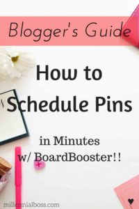 Finally! A post that ACTUALLY explains how to schedule pins with good screenshots! BoardBooster was super confusing but now I totally get it. Already have my pins scheduled. Thank you!!