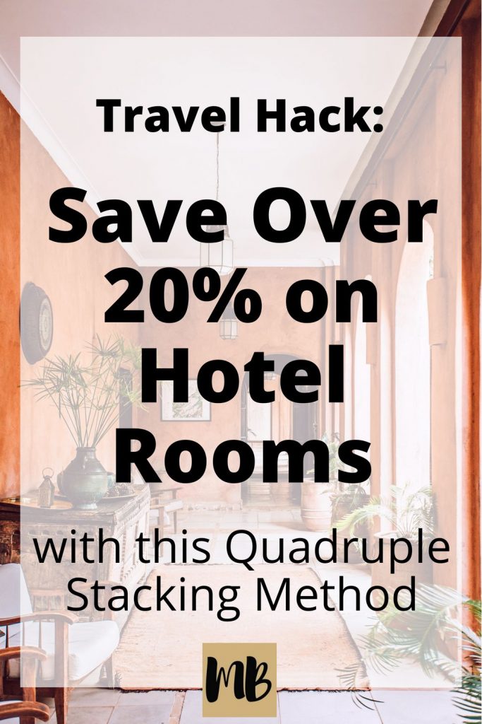 We recently tried out the quadruple stacking method on our honeymoon road trip through California and Oregon. Here are the steps we took and the results. Spoiler alert - you can possibly save over 20% on your next hotel deal. |#travelhacking #traveltips #hotels #frugal #FIRE #savingmoney