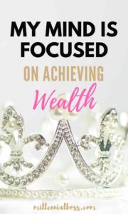 Yup! My mind is 100% focused on achieving wealth this year