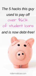 I still have student loans so I can definitely use this advice. Great actionable advice. Thanks!