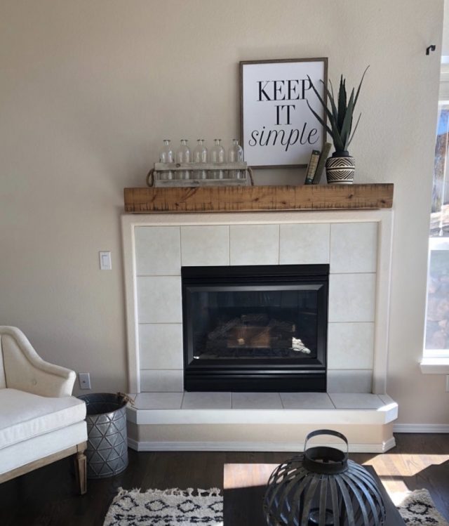 Spray Paint Brass Fireplace Makeover Plus a Floating Mantle for 150