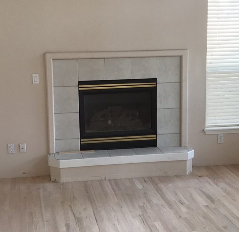 Spray Paint Brass Fireplace Makeover Plus a Floating Mantle for 150