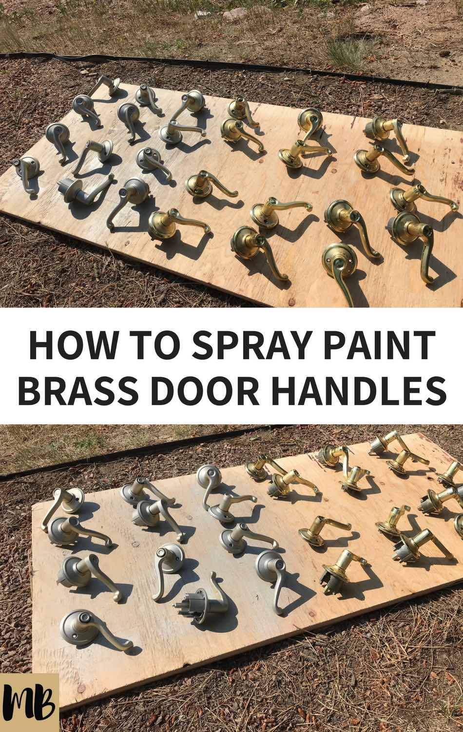 How to spray paint brass door handles