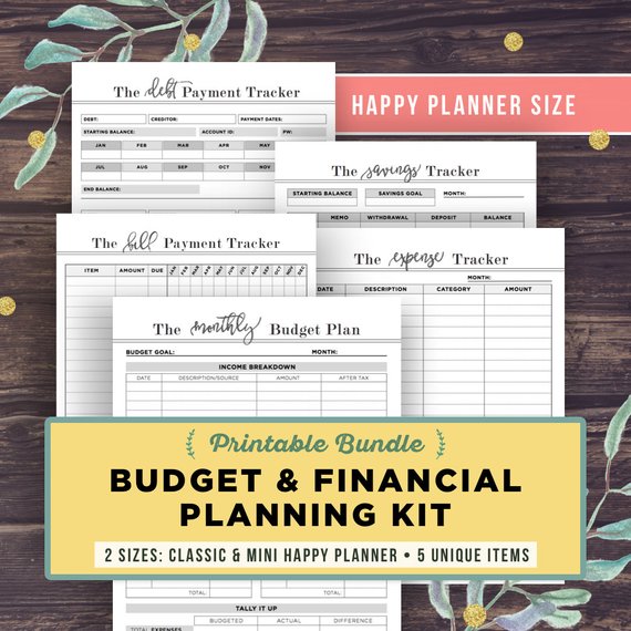 happy planner budget template