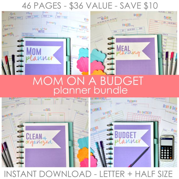 printablebudgetplannermombudget Millennial Boss