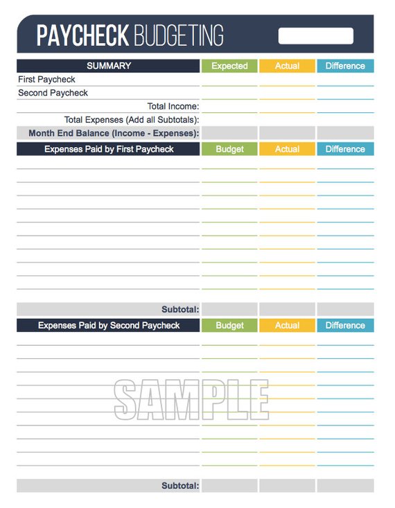 paycheck template for kids