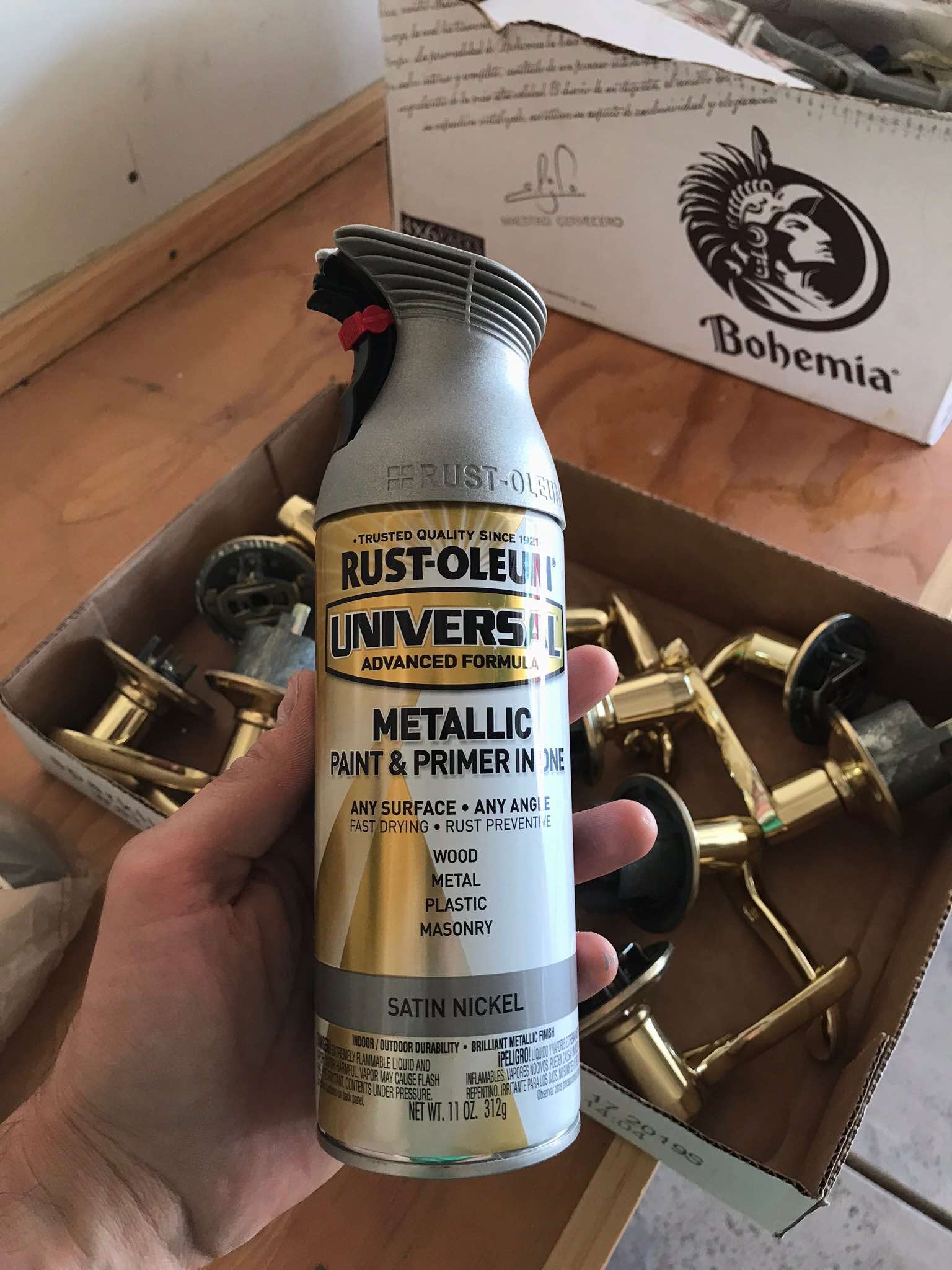 Rustoleum satin sale nickel spray paint