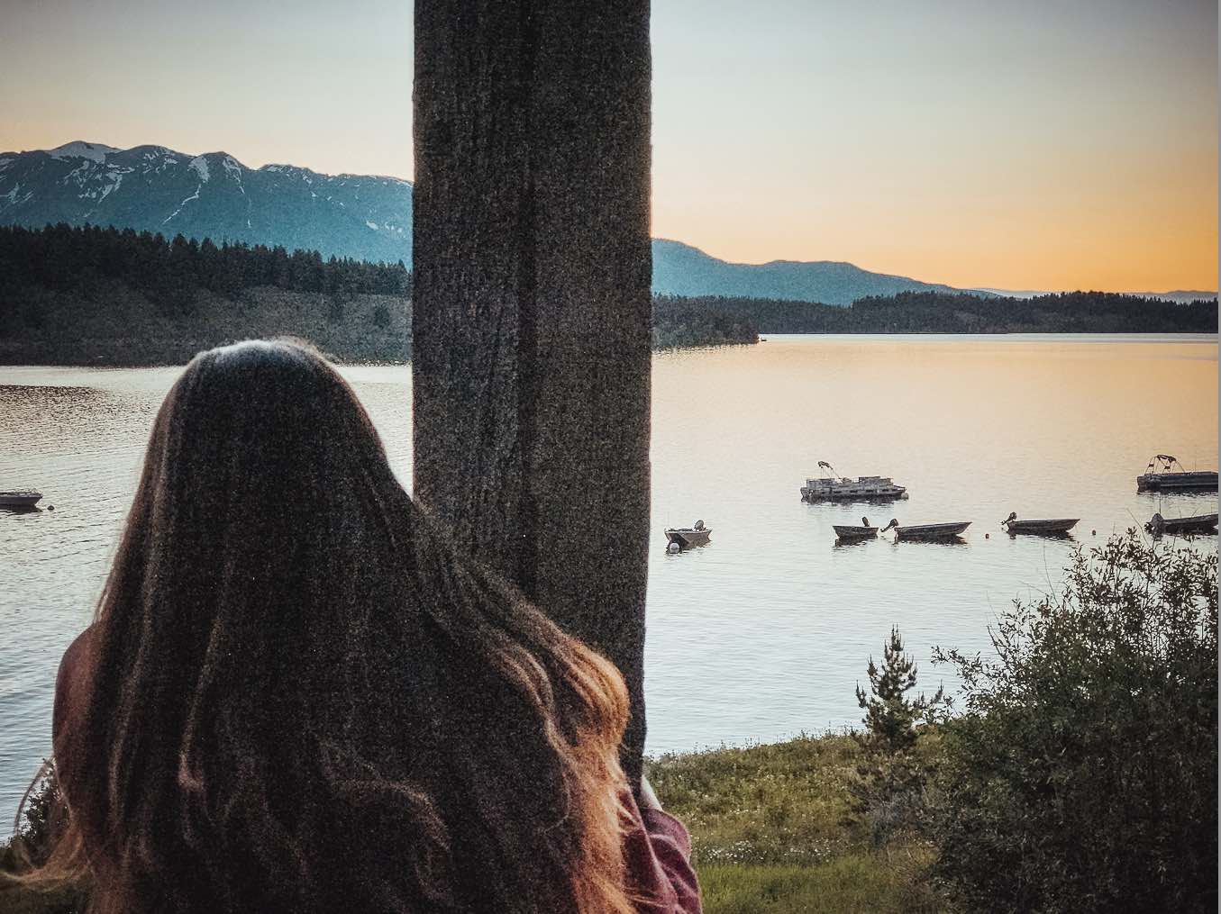 sunset on jackson lake