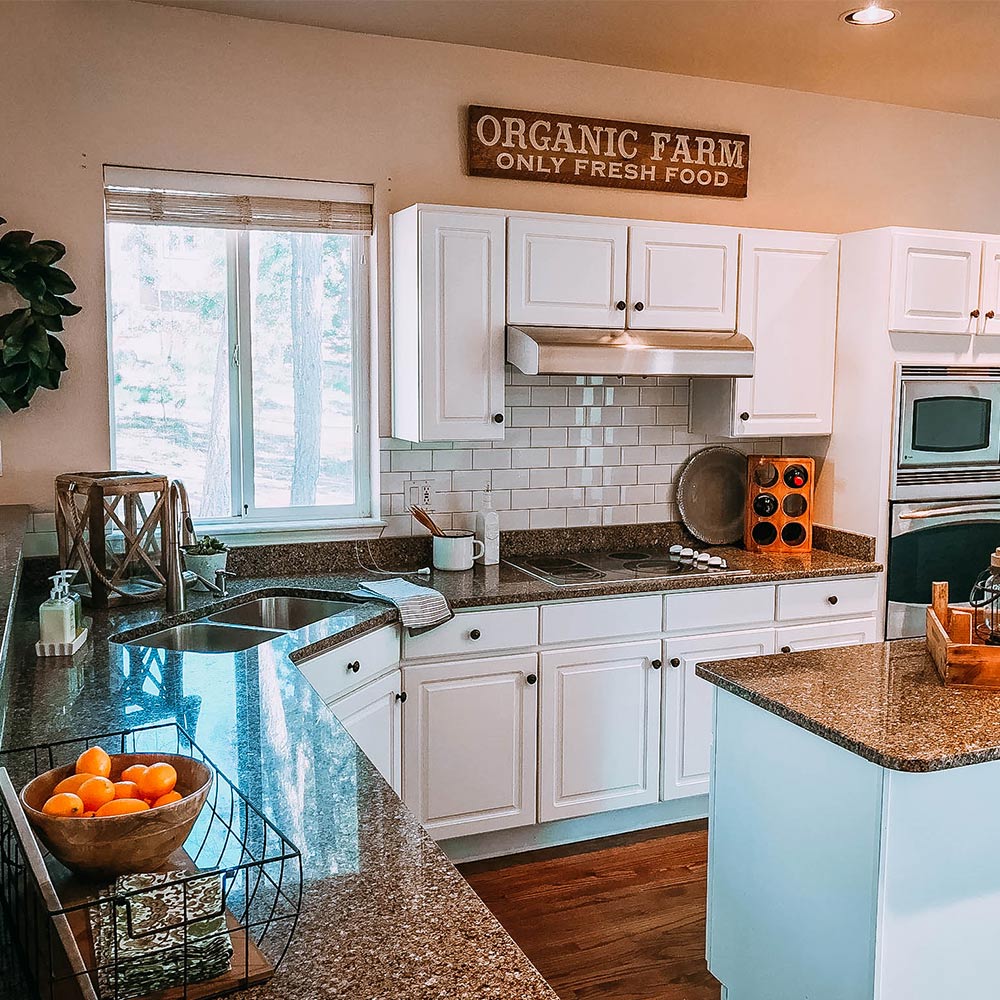 white subway tile kitchen makeover