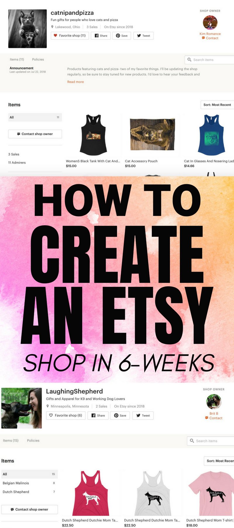 How to Create an Etsy Shop in 6 Weeks #Etsy