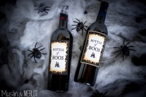 wine bottle lables diy halloween decorations
