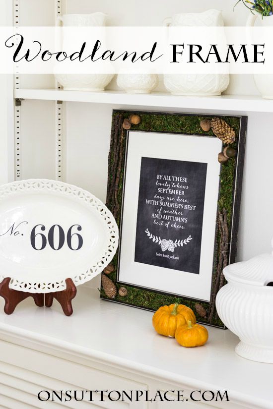 Fall Kitchen Decor Wooden Frame DIY