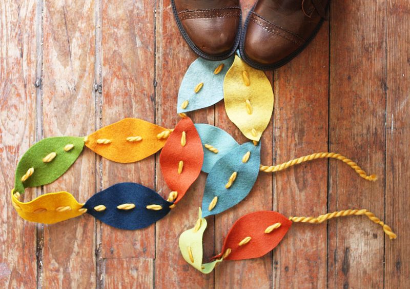 fall felt garland kids activities diy