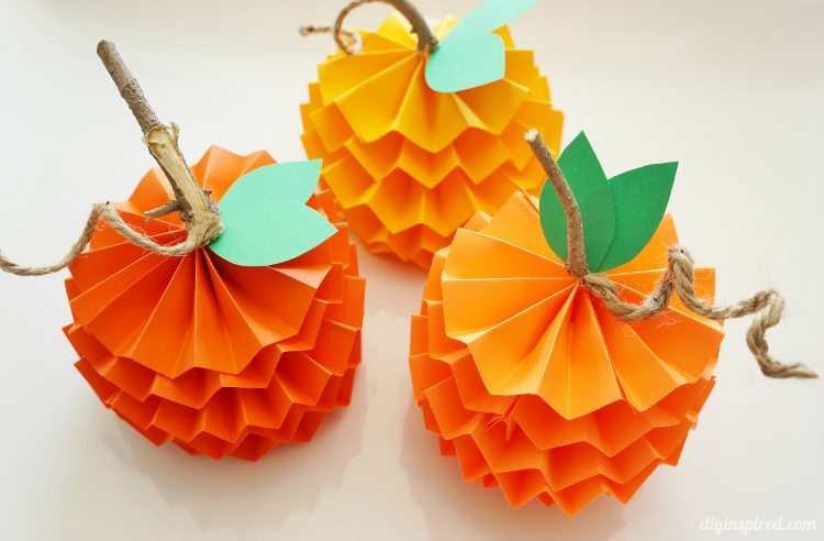 paper pumpkins diy crafts for kids easy cheap