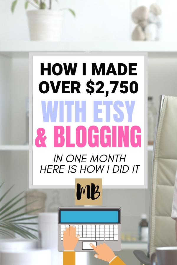 How I Made $2,750 in August Blogging and Selling on Etsy #incomereport #blogging