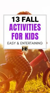 Easy to clean up fall activities for kids (toddlers, preschoolers, and school age)