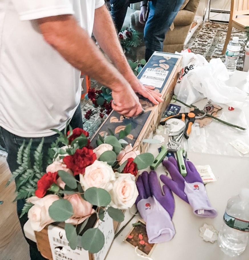 how to travel with wedding flowers in car