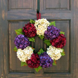 Flower summer wreaths for your front door