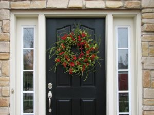 Red summer wreaths for your front door
