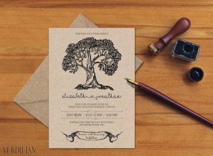 diy wedding invitations trees