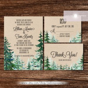 diy wedding invitations forest