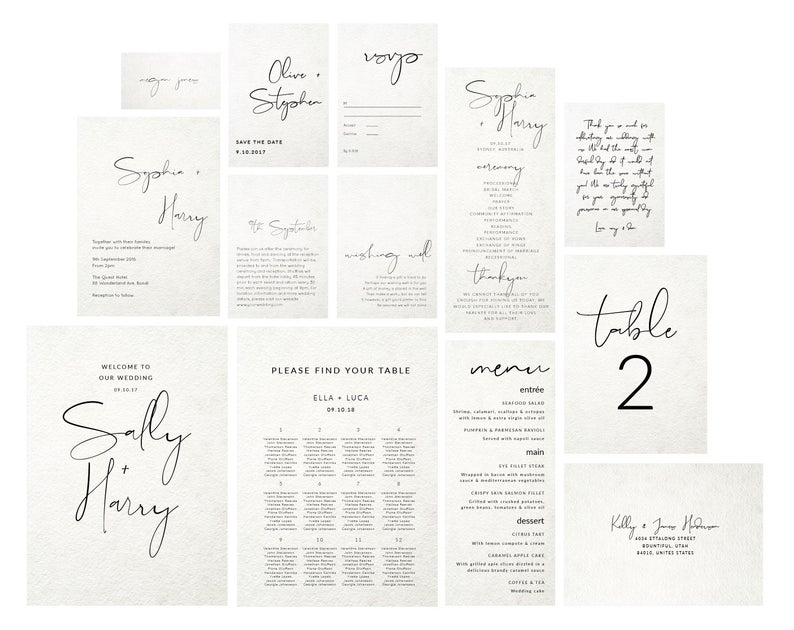 diy wedding invitations minimalist