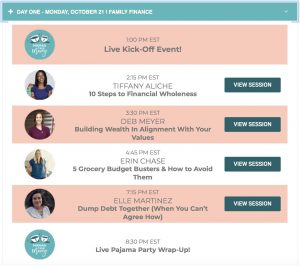 schedule for mamas talk money