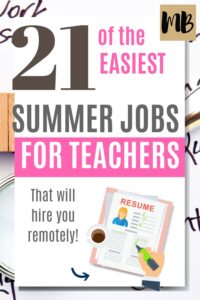 Summer jobs for teachers in md