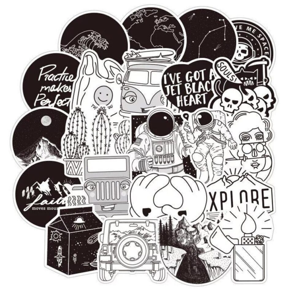 black aesthetic sticker pack Sticker for Sale by Con Inspo  Black and  white stickers, Black stickers, Aesthetic stickers