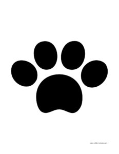 cat paw print stencil