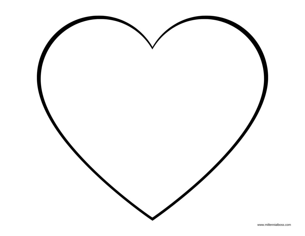 Free Heart Templates pdf in all different sizes