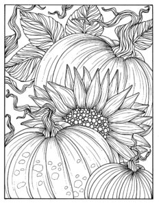 pumpkin coloring pages fall halloween thanksgiving etsy downloadable printable