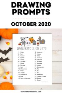 drawing prompts october 2020