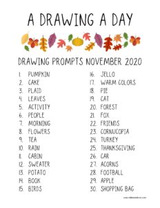 drawing prompt november 2020