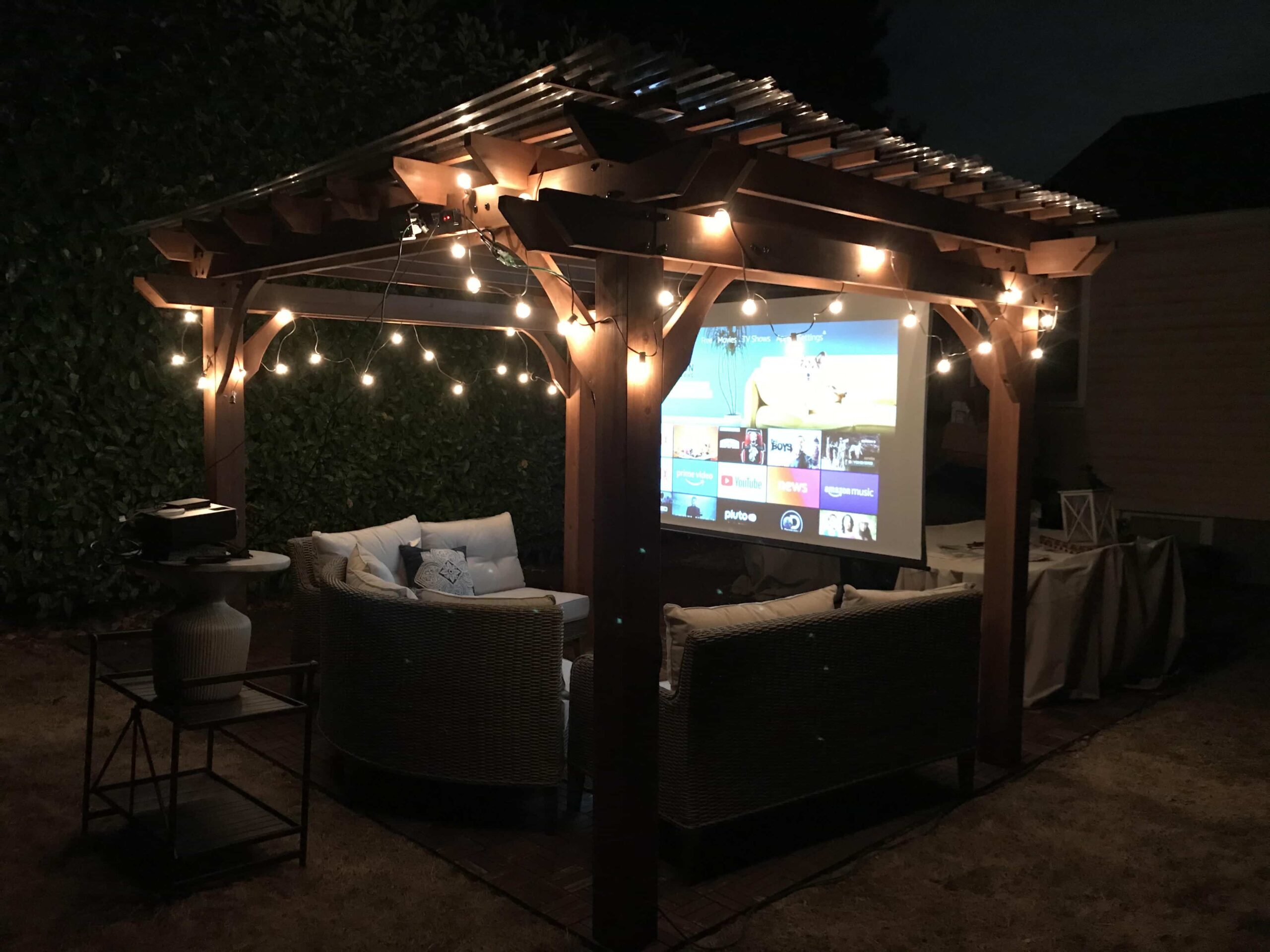 How To Make A Backyard Theater, Outdoor Projector Mount Ideas