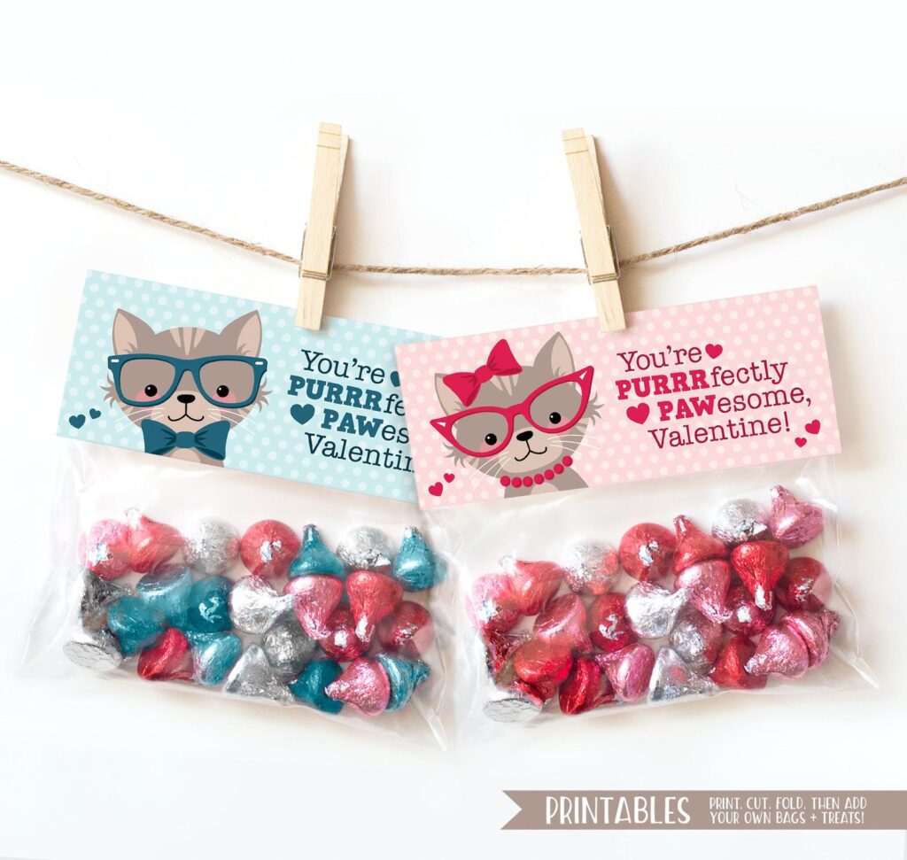 valentines day gifts for kids printable etsy treat bag topper