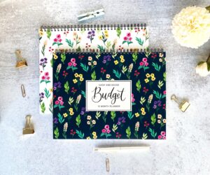 flower budget planner physical finances 2021 expenses tracking