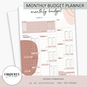 financial planner downloadable budget monthly annual savings expenses