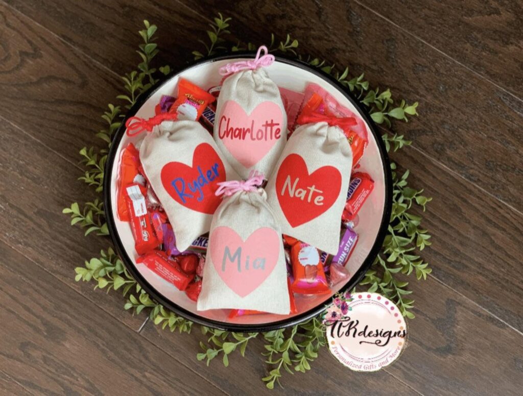 valentines day gifts kids personalized treat bags etsy
