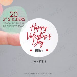 Personalized valentines day stickers cards for kids