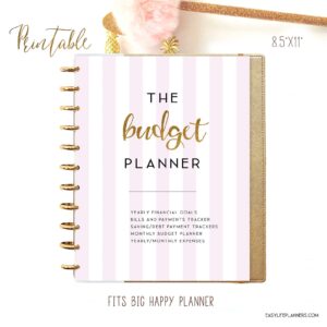 Budget planner printable monthly weekly yearly downloadable 2021 etsy savings expenses