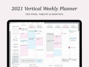 vertical weekly planner digital planner tablet phone downloadable etsy 2021